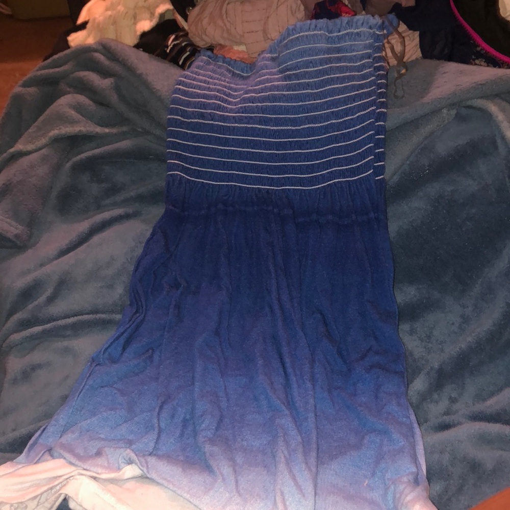 Blue and white